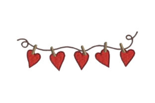 A Cute Hearts Embroidery Design for Boutique Apparel