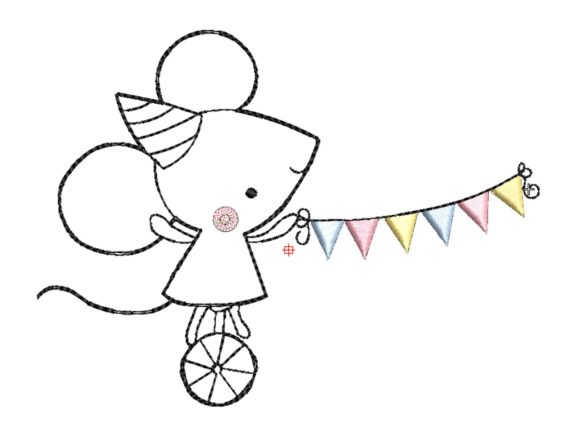 A Little Mouse and Banner: An Embroidery Designer's Take