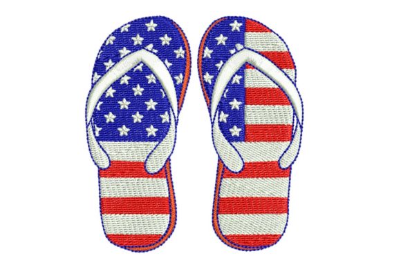 An Embroidery Seller's Review of 4th July Flip-Flops