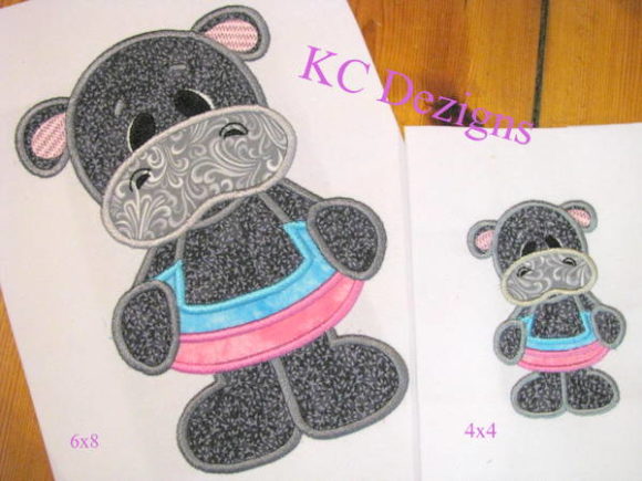 Beach Hippo Applique Embroidery Design Review