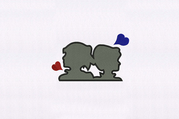 Boy and Girl Embroidery Design for Business Branding