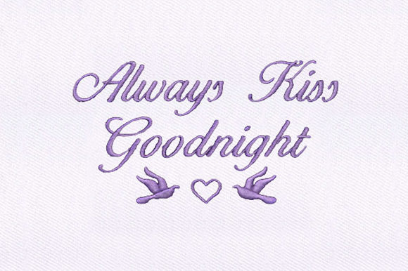 Goodnight Kiss: A Detailed Embroidery Design Review for Business Use