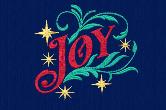 Joy: A Classic Holiday Embroidery Design