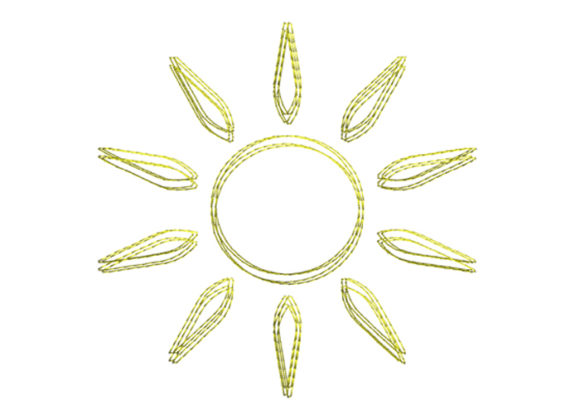Sun Scribble Stitch: A Summer Embroidery Design Review