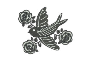 Traditional Style Tattoo Dove Embroidery Design Review